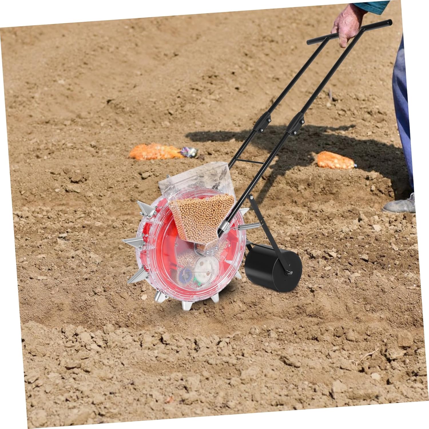 Manual Seeder Planter Lawn Care Equipment Hand-Push Fertilizer Spreader Garden Roller Precision Sowing Tool
