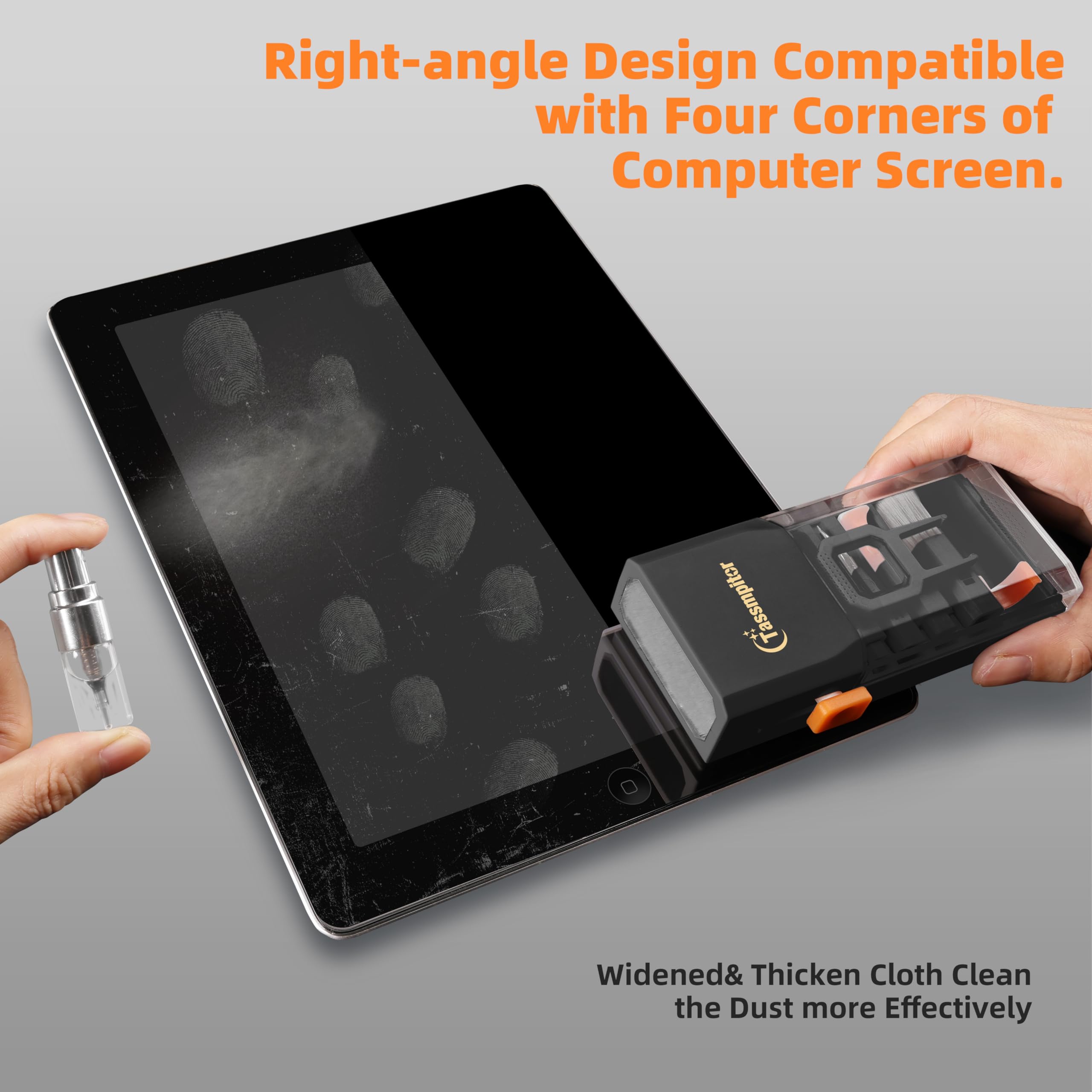 Kit de limpieza de teclado para laptop, kit de limpieza de teclado todo en uno para MacBook iPad iPhone, limpiador compacto para laptop con cepillo y spray para tablet, Airpods, auriculares, pantalla