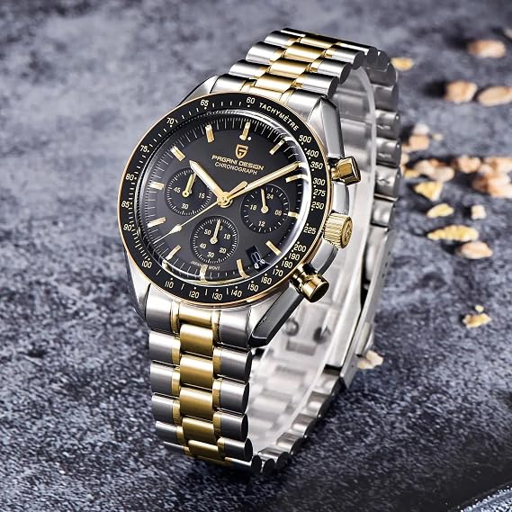 Pagani Design 1701 V6 Moon Wristwatch Men's Quartz Chronograph Watches Japan VK63 Movement Stainless Steel Waterproof Sports Watch