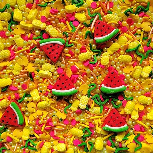 Homankit Gránulos comestibles de verano, sandĂa, piña, frutas, espolvoreos, dulces, hornear, pasteles, cupcakes, decoraciĂłn de postres, suministros Homankit Gránulos comestibles de verano, sandĂa, piña, frutas, espolvoreos, dulces, hornear, pasteles, cupcakes, decoraciĂłn de postres, suministros