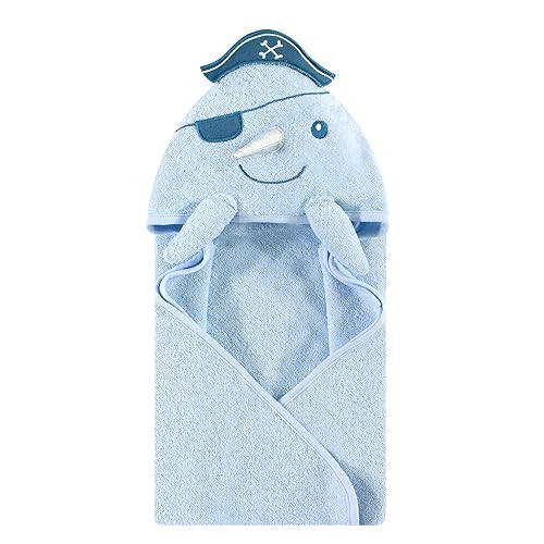 Miniatura 101 de Hudson Baby - Toalla unisex de algodón con capucha y cara de animal para bebé, conejito floral, talla única