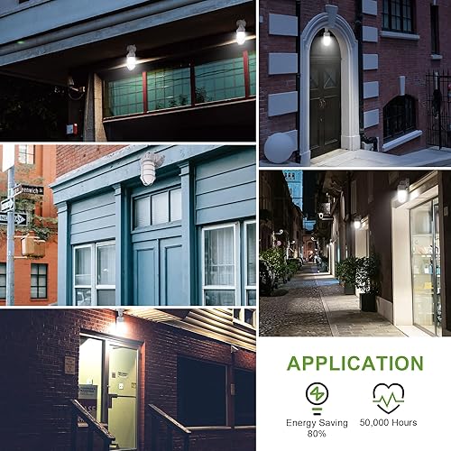 Miniatura 6 de Luz LED de tarro de gelatina hermética al vapor de 21 W, 5000 K, montaje en paredtecho, a prueba de vapor, luz de jaula de seguridad IP65 para