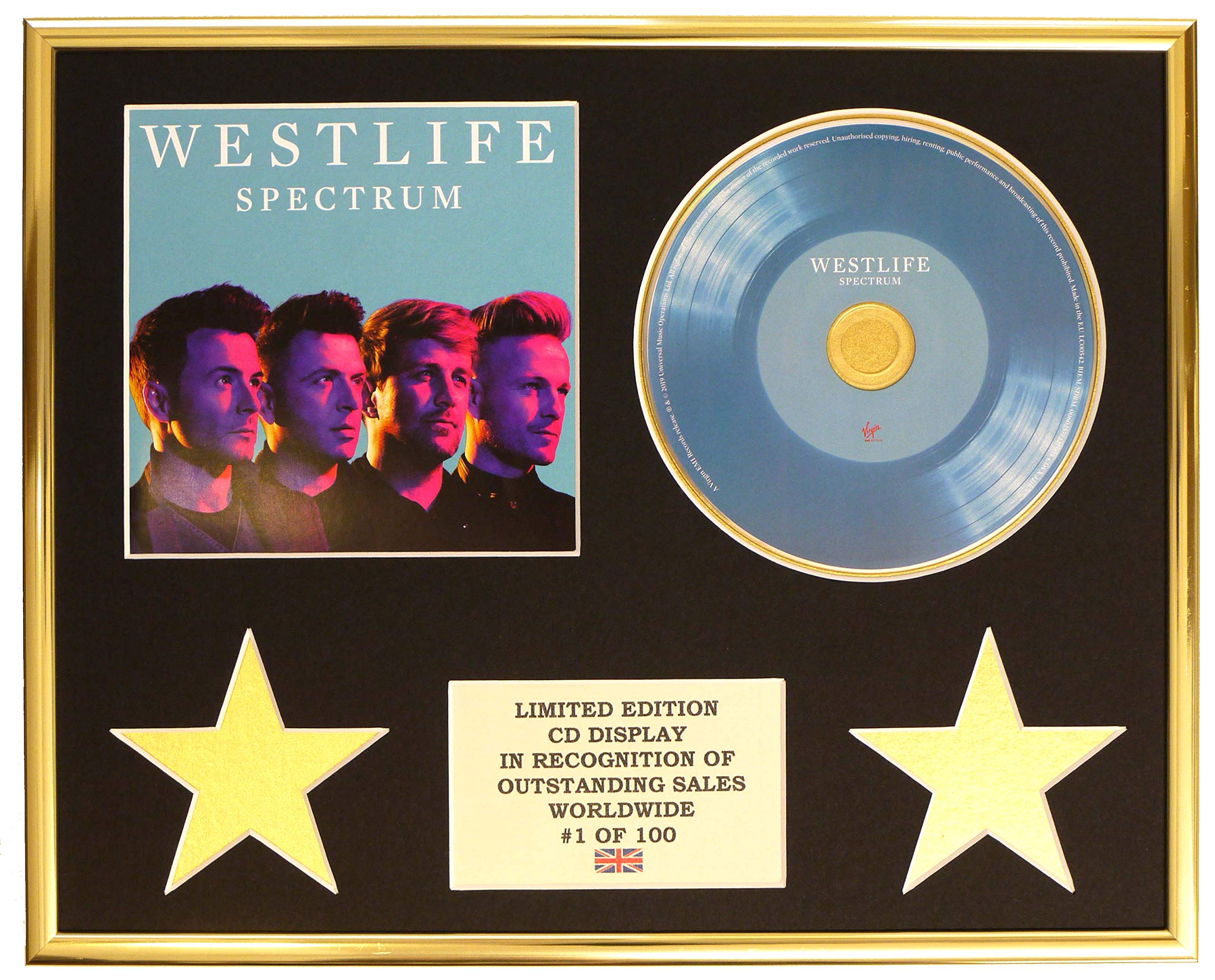 Limited Edition Cd Display Gold Westlife/Cd Display/Limited Edition/Coa/Spectrum