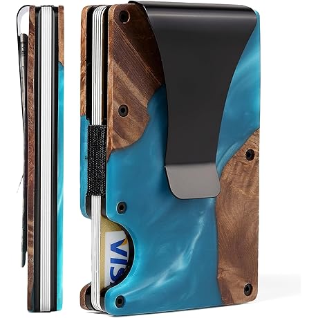 Sleek Carbon Fiber Wood Resin Wallet for Men