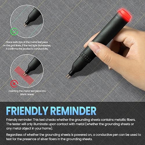 Miniatura 3 de Grounding Sheets Queen - Sábana bajera ajustable de 90 % algodón orgánico + 10 % plata pura para Earthing - Sábanas de 400 hilos con bolsillo