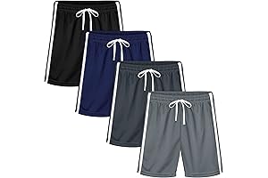 4 Pack Quick-Dry Toddler Boys Basketball Shorts