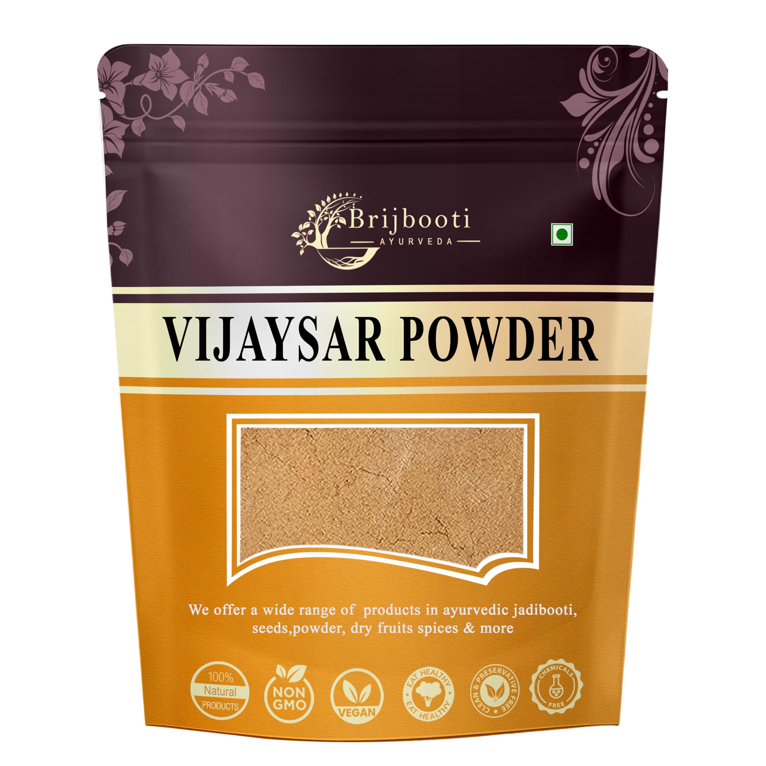 Birju Mahavir Vijaysar Powder - Indian Kino - Pterocarpus Marsupium 200 Gr, Natural (BMKB-45) (B079DD1TGK) Amazon Price History, Amazon Price Tracker