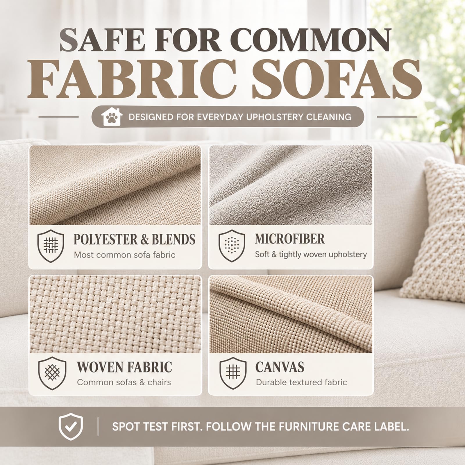 Stoff-Sofa-Reiniger-Spray, Polster- und Teppichschaum-Reiniger, wasserloser schnell trocknender Fleckenentferner für Sofamöbel, No-Rinse-Formel für alle Stoffe, (5 stücke)
