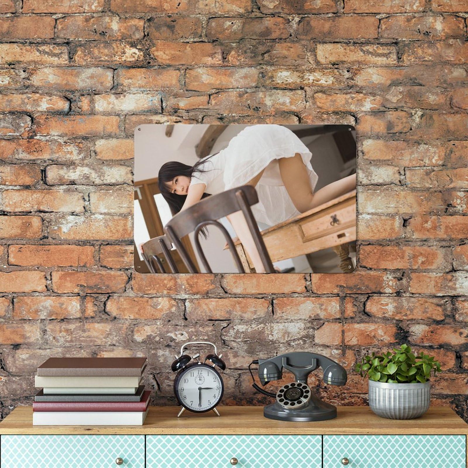 Amazon | ヴィンテージブリキ看板 レトロ ブリキ Nazuna Otoi (乙井