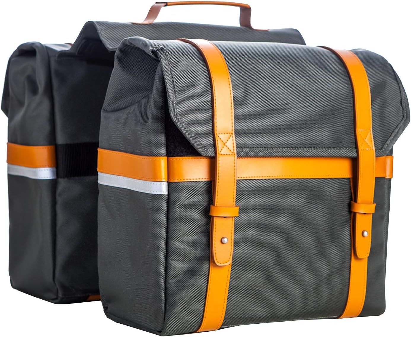 Walco City Chic Commuter Bike Rear Double Pannier Large Luggage Bag Easy Fit Grey 31 x 28 x 14.6cm