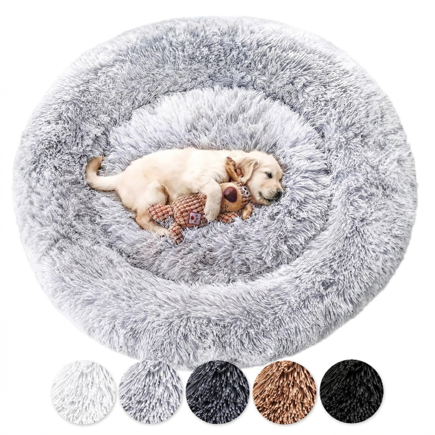 Cuccia per cani Nuvola 7 – L'originale – lavabile [S, 70 cm, grigio] Cuscino per cani di taglia grande, media e piccola taglia