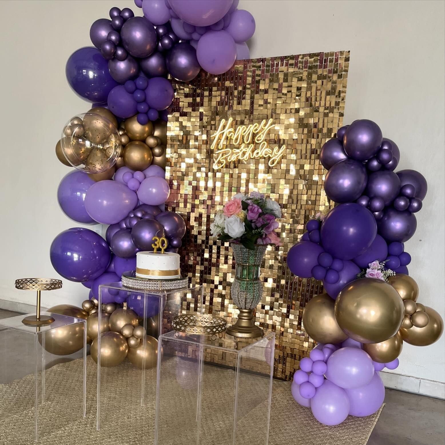 12 Pannelli Sfondo Paillettes 30x30cm - Decorazioni Festa Compleanno, Matrimoni, Eventi Con Effetto Brillantato - Foto 5