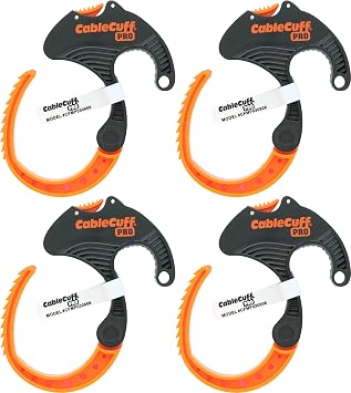 PRO (4 Pack: 4x Medium 2 Inch Diameter) Adjustable, Reusable, Cable Tie Replacements for Extension Cords or Electronics