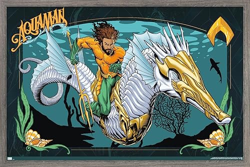 Trends International DC Comics Movie Aquaman y el Reino Perdido - Póster de pared con ilustración de Aquaman, 14.72 x 22.37 pulgadas, versión