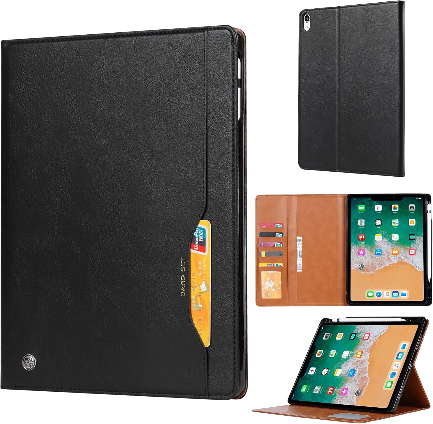 Tablet PC Bags Cases Sleeves Tablet Case Compatible with iPad Pro 11 inch Case 2018 Folding Stand Cover with Auto Wake/Sleep Tablet Case Cover(Brown)