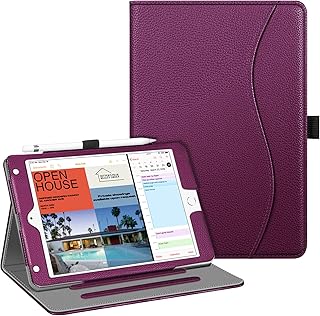 Fintie Case for iPad Mini 5th Gen 2019 / iPad Mini 4 - [Corner Protection] Multi-Angle Viewing Smart Folio Cover w/Pocket, Pencil Holder, Auto Wake/Sleep for iPad Mini 5 / iPad Mini 4, Purple