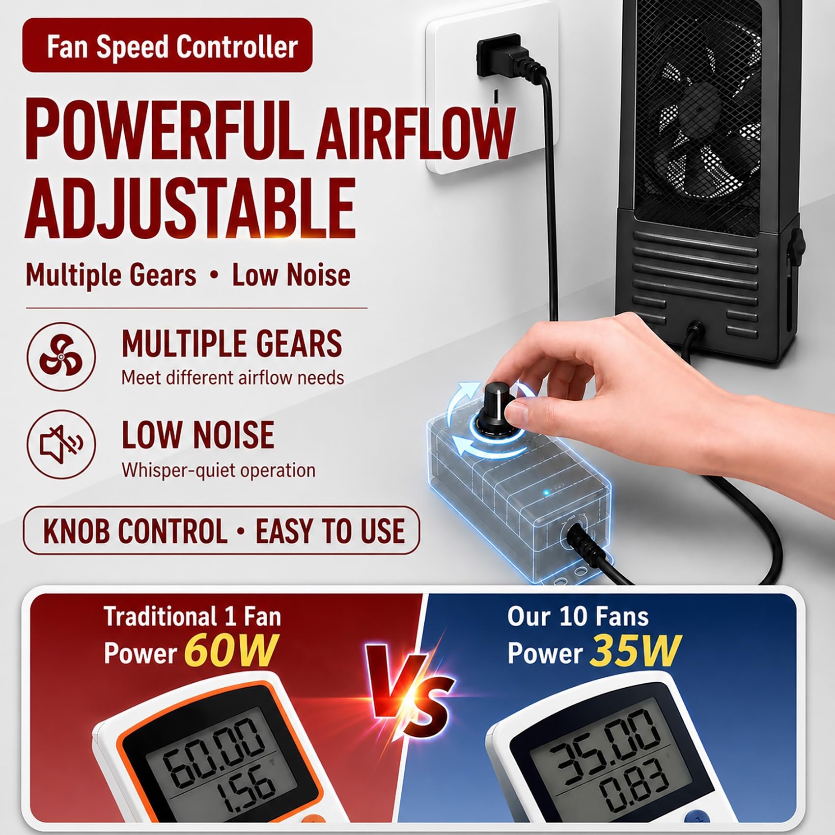 Ventilatore Verticale per Finestra Scorrevole Installazione Senza Foratura