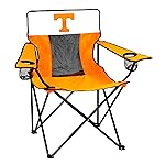 Logo Brands NCAA Tennessee Volunteers Elite Portable Chair - Premium Outdoor Chair with Cup Holder, Powder-Coated Steel Frame, Lightweight and Portable for Tailgating,and Sporting Events
