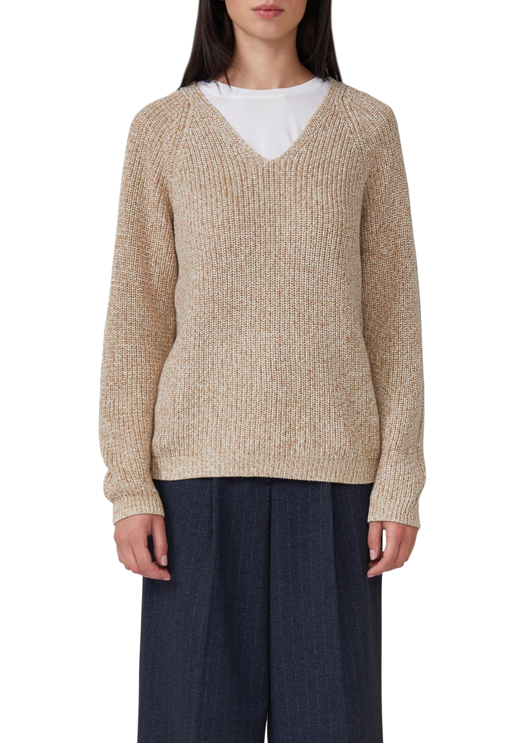 s.Oliver Strickpullover mit V-Ausschnitt und Raglanärmeln