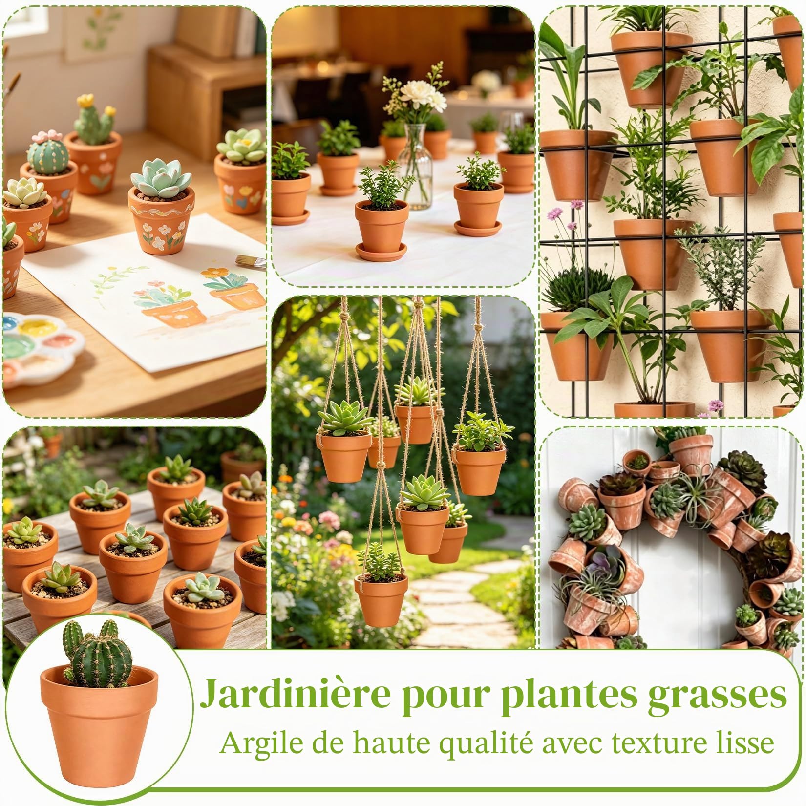 30 Pièces Pots en Terre Cuite Petits 4,5 x 4,5 cm Réutilisables Petits Pots en Terracotta pour le Bricolage Pot en Terracotta Fleurs Pots de Fleurs Mini avec Trou de Drainage pour les Plants