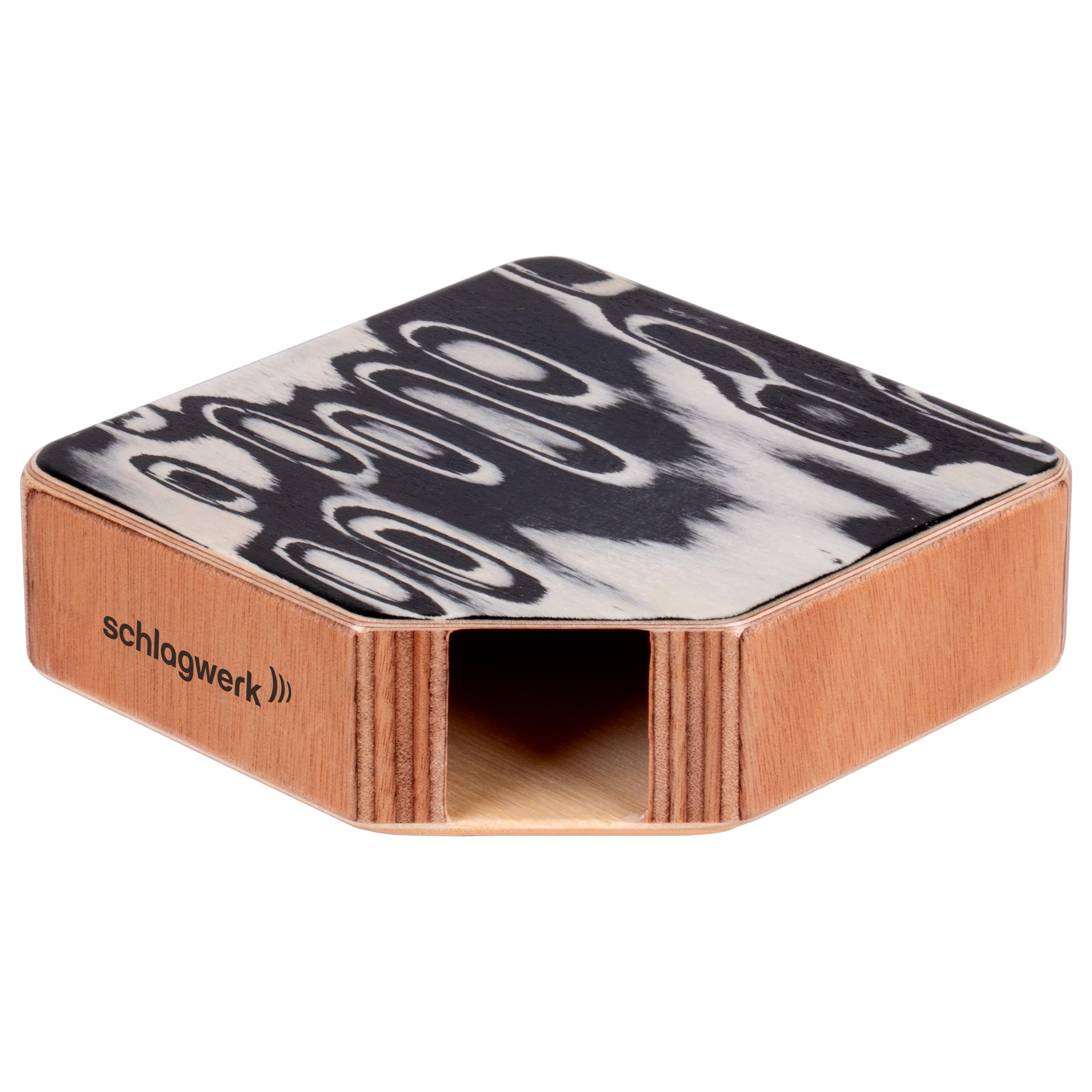 Schlagwerk WB14 Pocket Bongo Alto – Bongo de madera de Gabón ultracompacto – Complemento de cajón – Complemento para batería – Dedo 13,5 × 13,5 × 4 cm – Ideal para percusión, estudio, vivo y calle