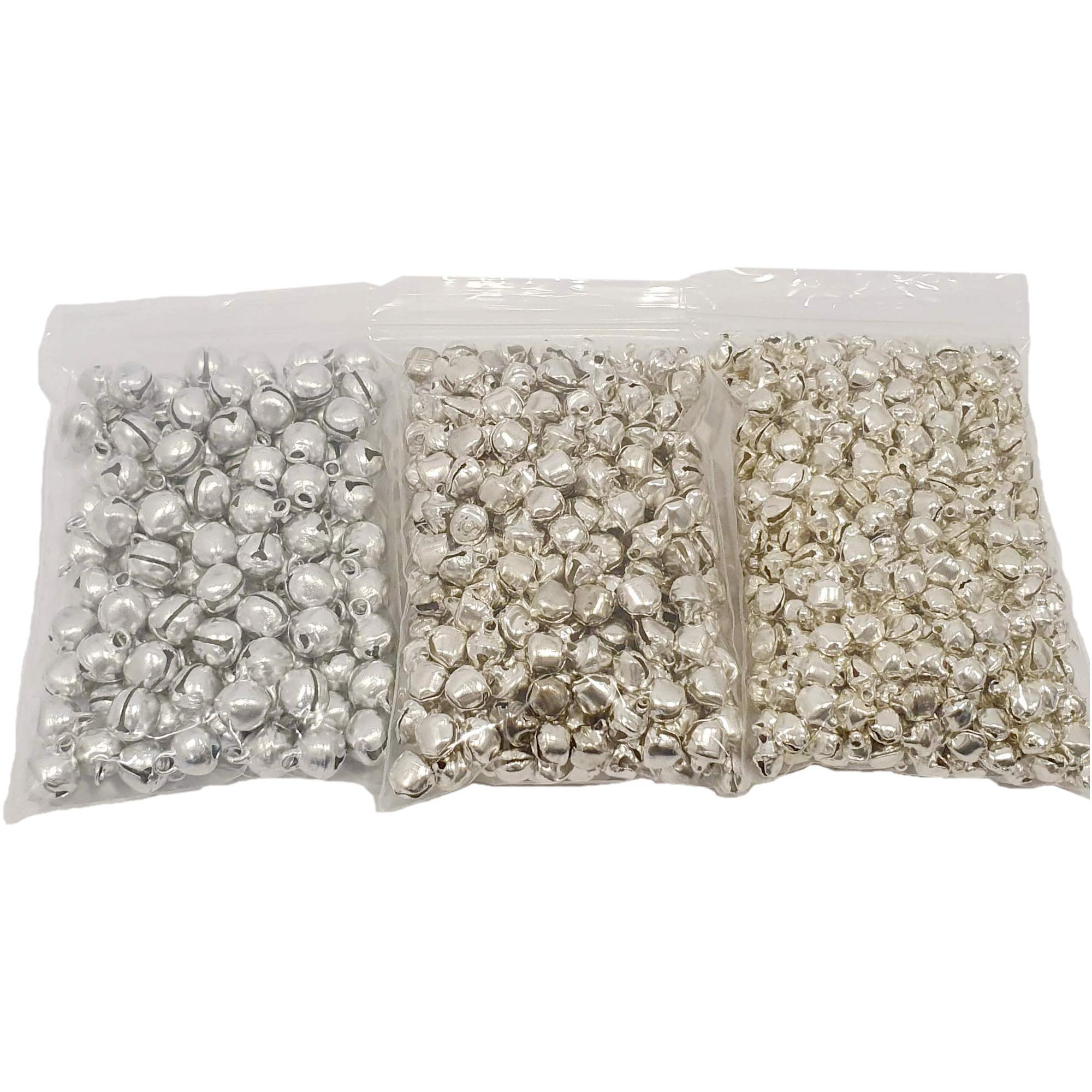 750 Cascabeles De Metal – 6, 8 Y 10 Mm – Colgantes Plateados Con Ojal – Para Manualidades, Joyas Y Navidad