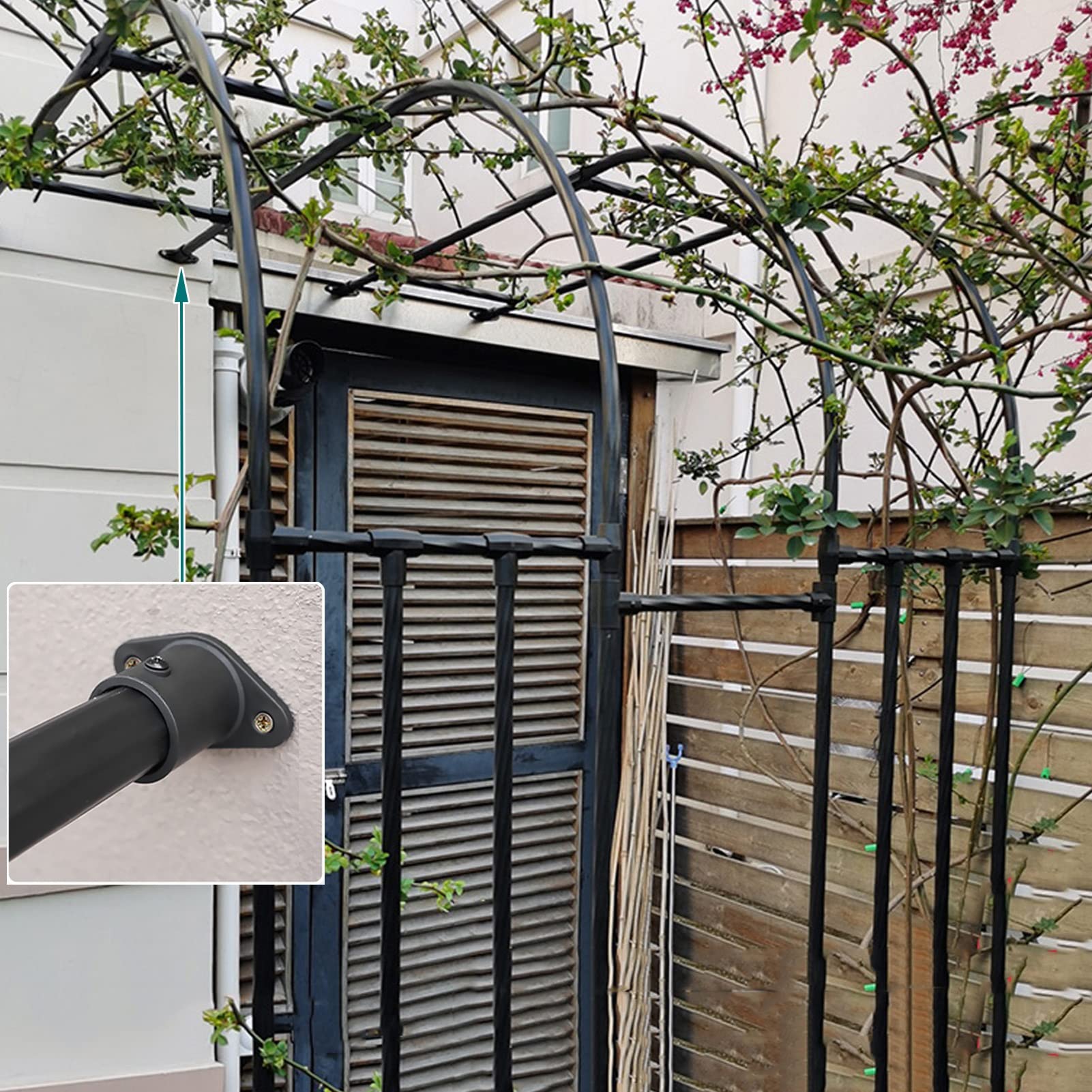 Gartenbogen Aus Metall 2,4m - Wetterfester Rankbogen Für Rosen & Kletterpflanzen