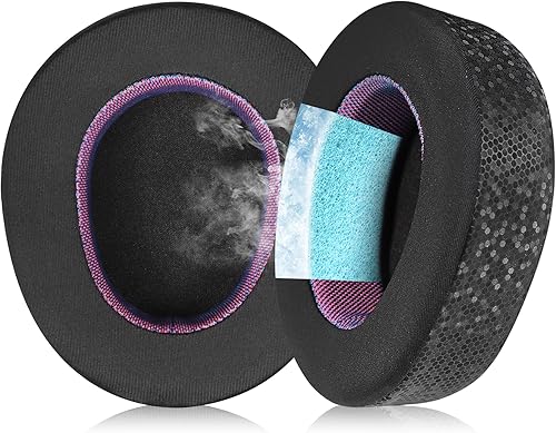 Magic Ice Gel - Almohadillas de repuesto para SteelSeries ARCTIS NOVA PRO (inalámbrico), color negro y morado inalámbrico,con cable