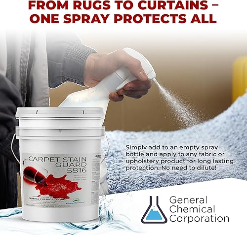 Miniatura 5 de General Chemical 5816 - Protector de tela segura para tapicería, alfombras, alfombras, cortinas y más, espray protector impermeable para uso en