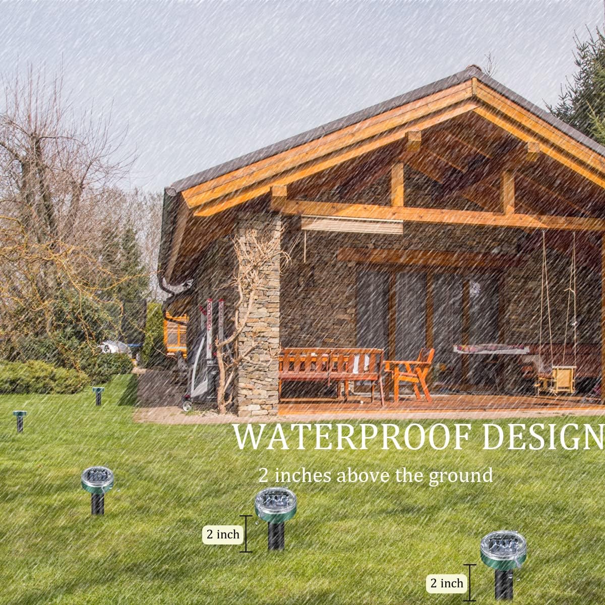 Mole Repellent Solar Powered, 10 Pack Ultrasonic Vole Repeller Outdoor, Waterproof Ultrasonic Mole Deterrent Stakes, Get Rid of Gopher, Vole, Skunk, Chipmunk, Groundhog, Snake for Yard, Garden & Lawn