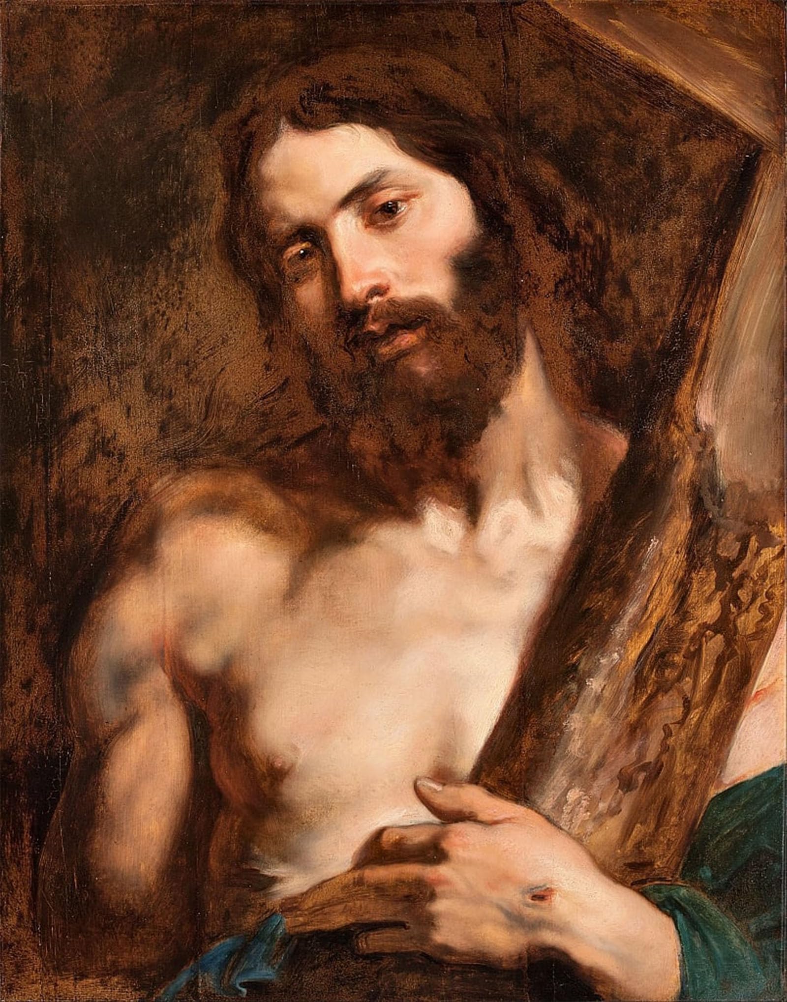 Cuadro en lienzo Cristo con la cruz de Anthony Van Dyck para decorar la oficina en oleo de 60x90cm 5