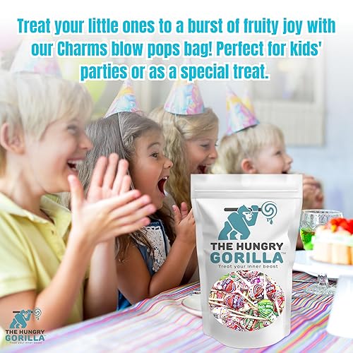 Miniatura 3 de Charms Blow Pops Surtido  Dulces a granel envueltos individualmente de cinco sabores  5 libras empaquetadas en bolsa resellable de pie por THE