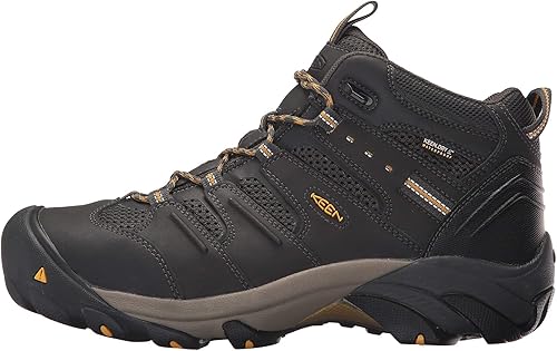 KEEN Utility Lansing - Botas de trabajo impermeables con punta de acero media para hombre