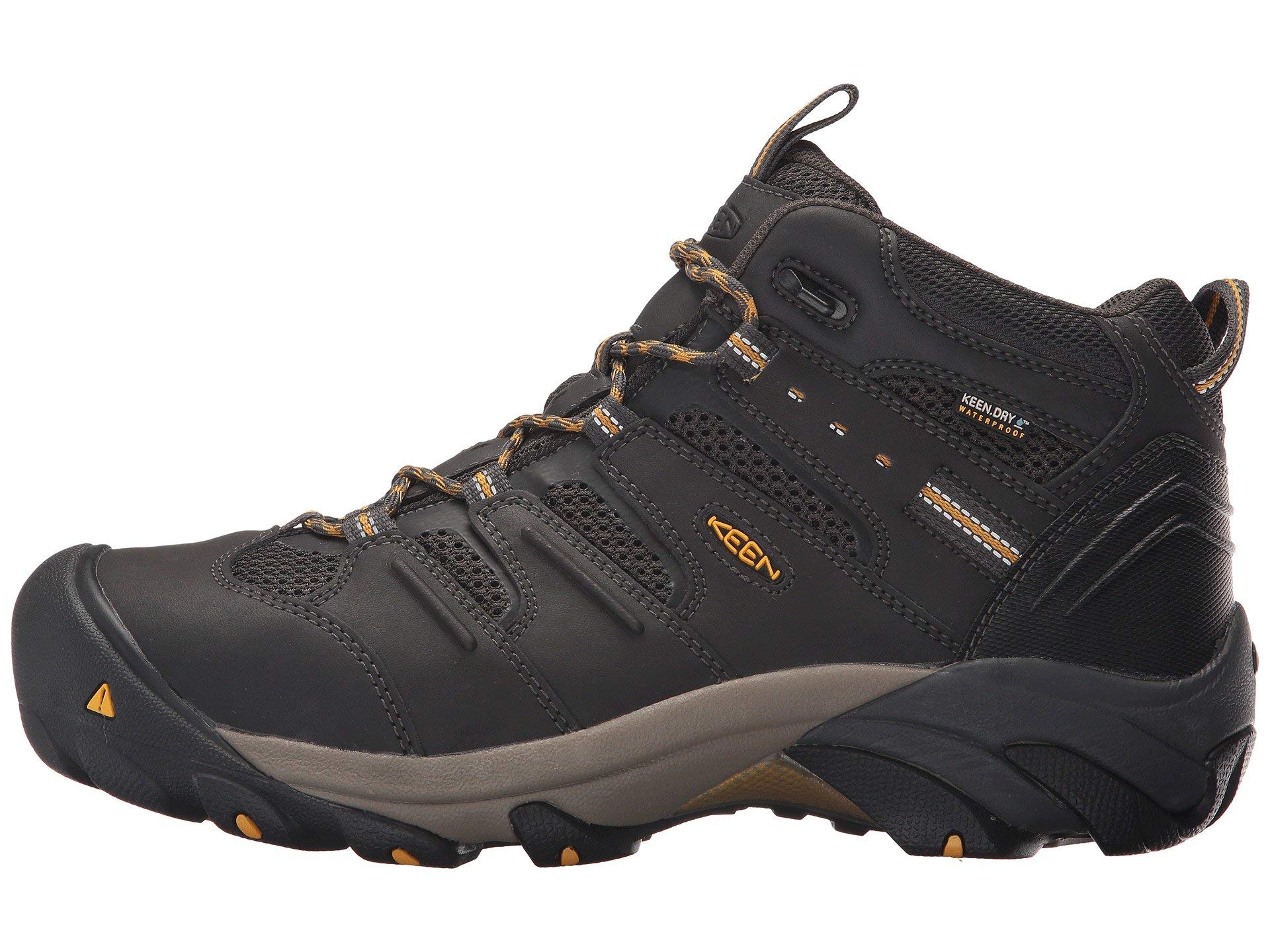 KEEN Utility Men's Lansing Mid Height Steel Toe Waterproof Work BootsLeather Working Group