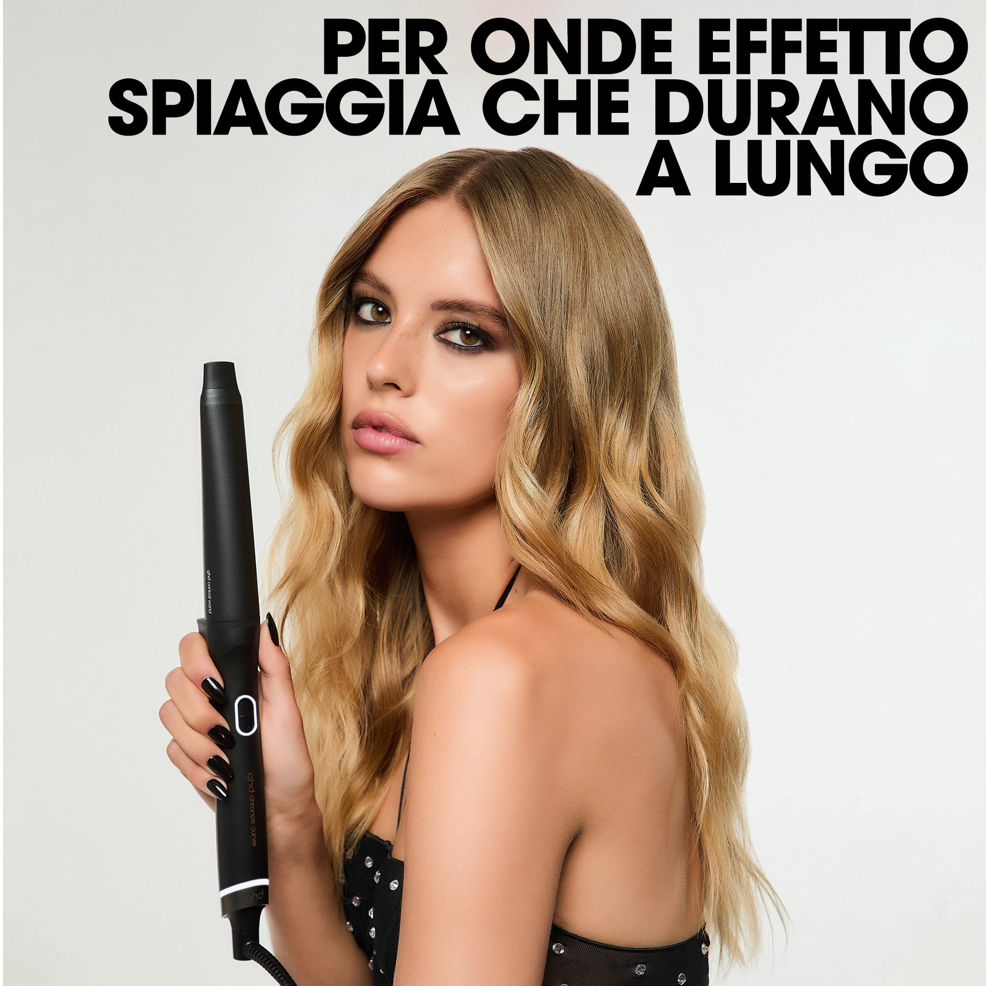 ghd Chronos Curve Conical Wand Arricciacapelli Professionale in Nero - Per Onde Effetto Spiaggia che Durano a Lungo - Ideale per Tutte le Lunghezze di Capelli (Presa EU)