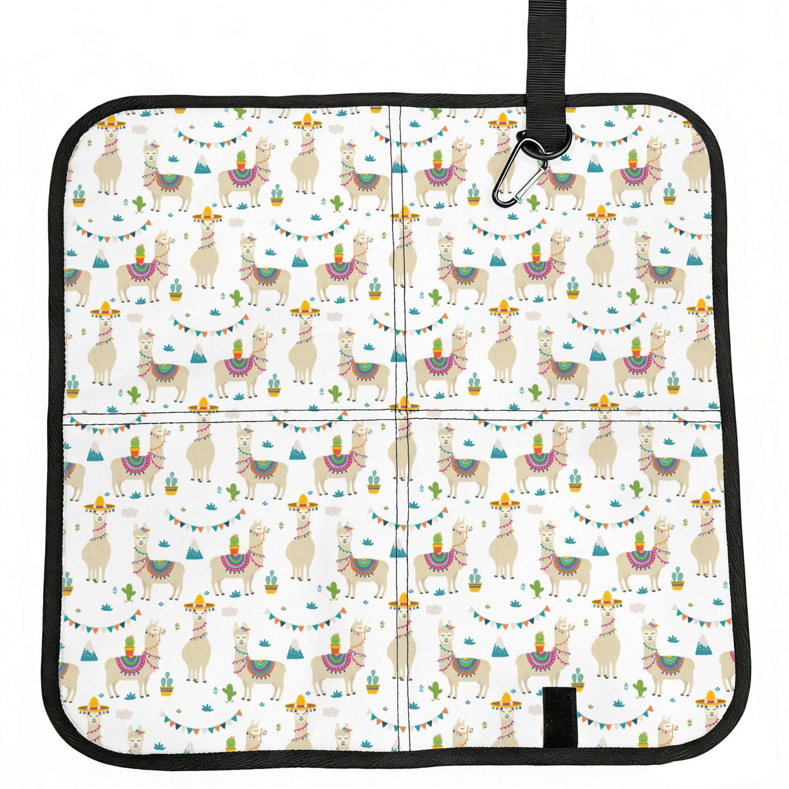 SDEGTHO Camel cactus Printed Foldable Seat Pad with Closure, Lightweight Cushion for Airplane Travel Camping