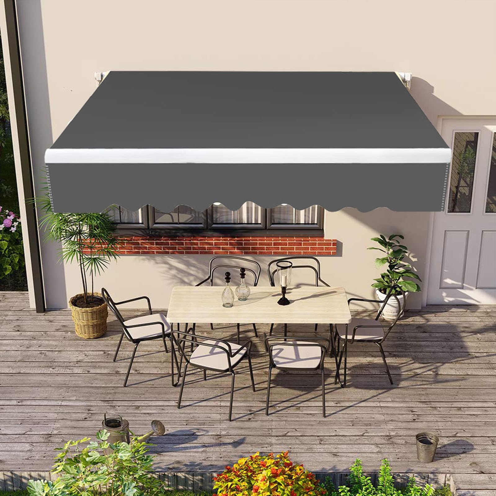 XBTGS Tessuto di ricambio per tenda da sole con mantovana idrorepellente, tela ombreggiante per esterni, terrazza, balcone, cortile, negozio, 4 x 2 m, 3,6 x 2,5 m, 3,6 x 2,5 m, 3,6 x 2,5 m