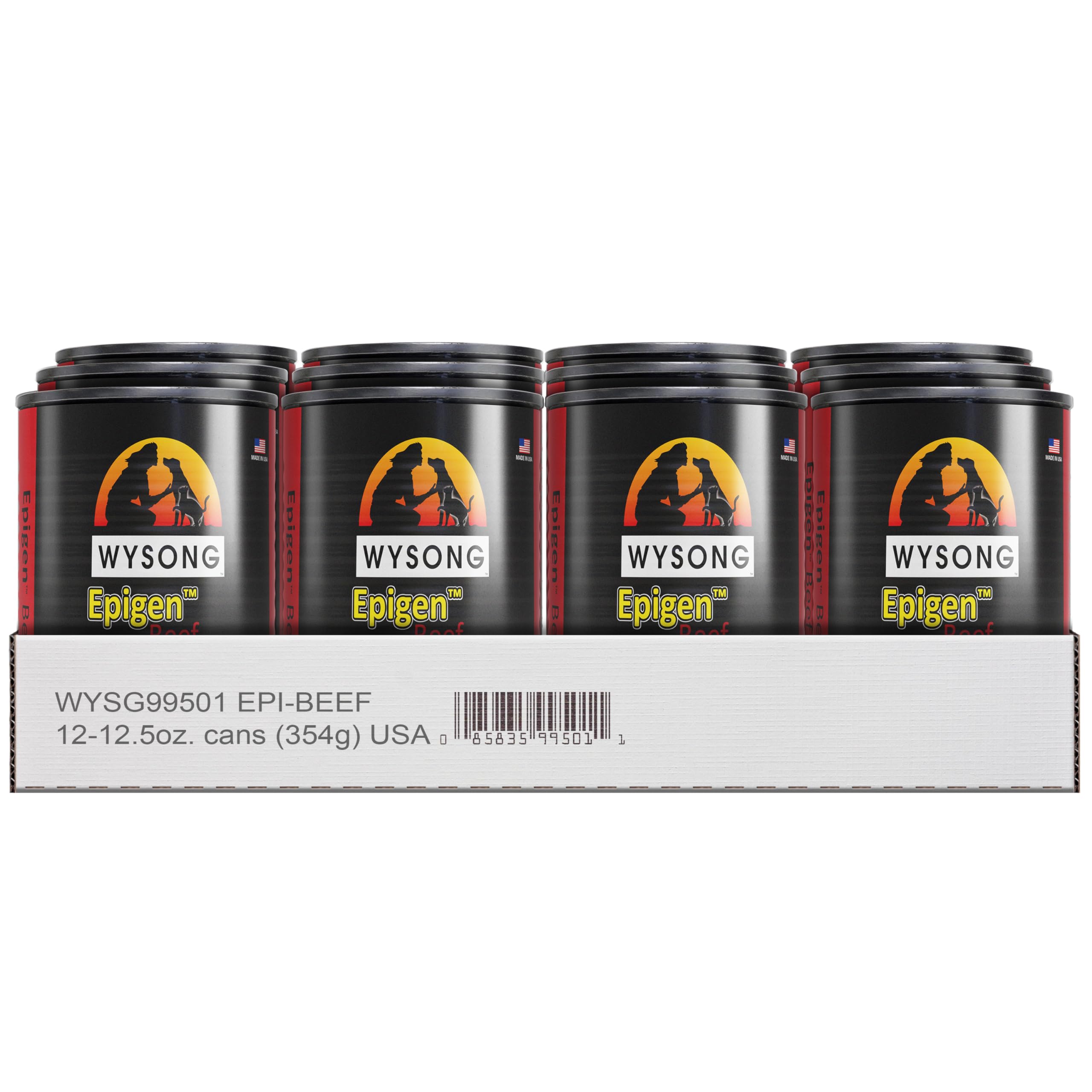 Wysong Epigen Beef Canine/Feline Canned Formula Dog/Cat/Ferret Food, Twelve- 12.5 Ounce Cans
