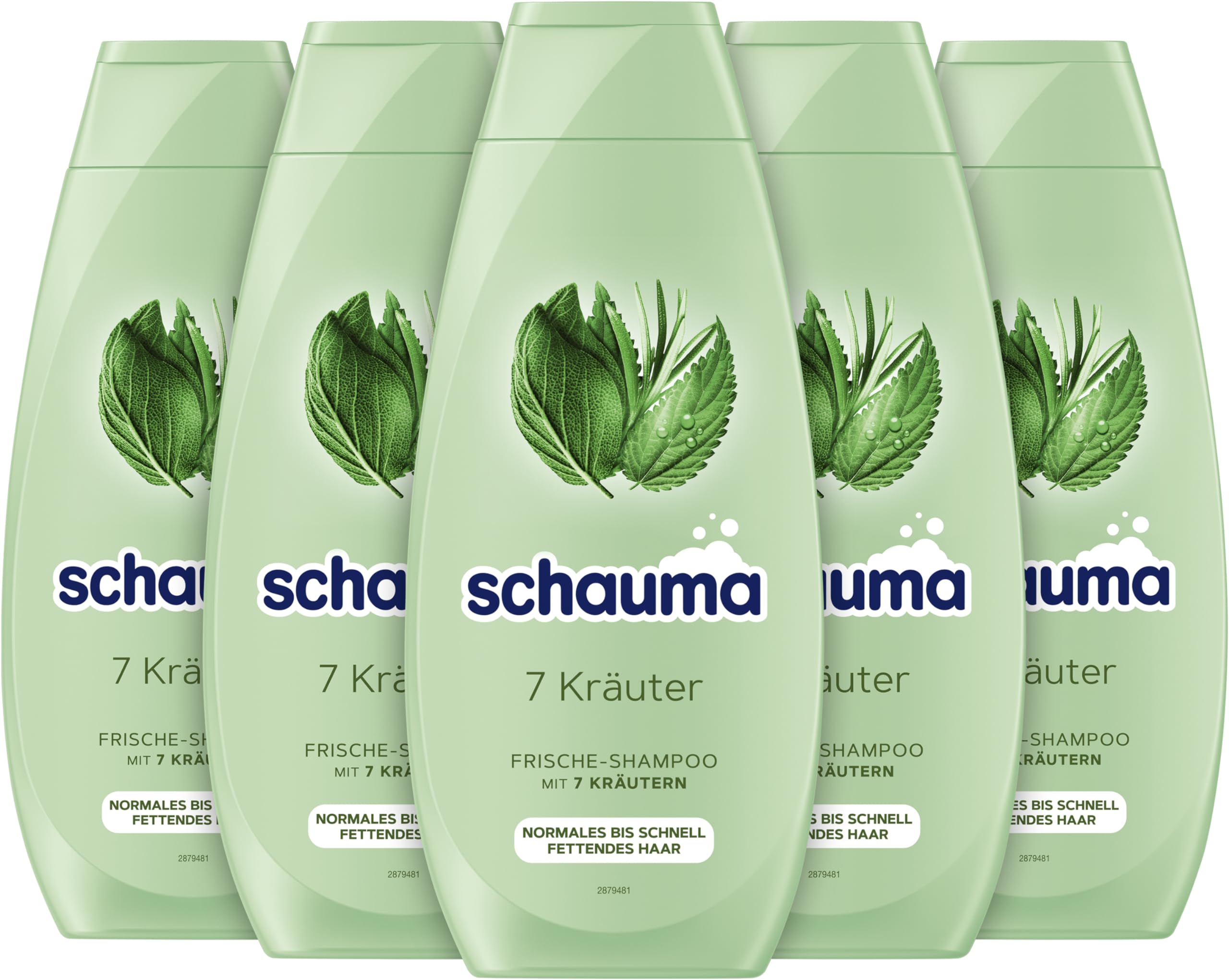 Schauma Schwarzkopf Shampoo 7 ziół (5 x 400 ml), szampon do włosów nadaje strukturze włosów lekką świeżość, świeży szampon do włosów normalnych i szybko przetłuszczających się