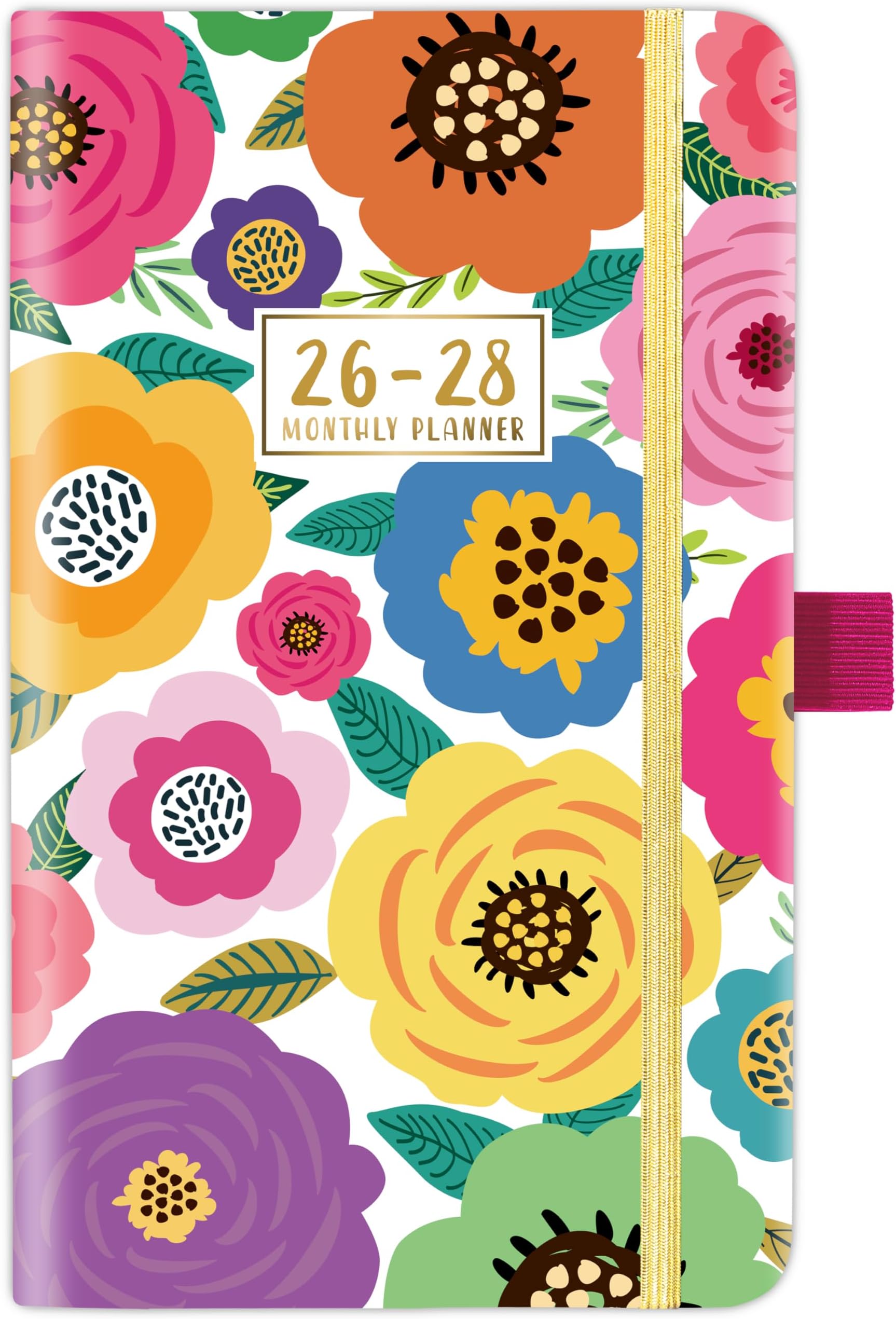 2026-2028 Pocket Planner/Calendar - 3 Year Monthly Planner 2026-2028, Jan.2026 - Dec.2028, 6.3" x 3.8", Monthly Pocket Calendar, Elastic Closure, Pen Hold, 60 Notes, Perfect Organizer for Purse