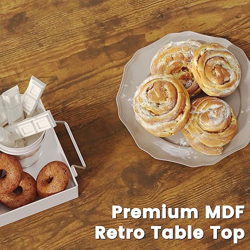 Miniatura 34 de Bigbiglife Juego de 3 mesas de centro para sala de estar, mesa auxiliar industrial de diseño X y 2 mesas auxiliares, juego de mesa de sala de estar