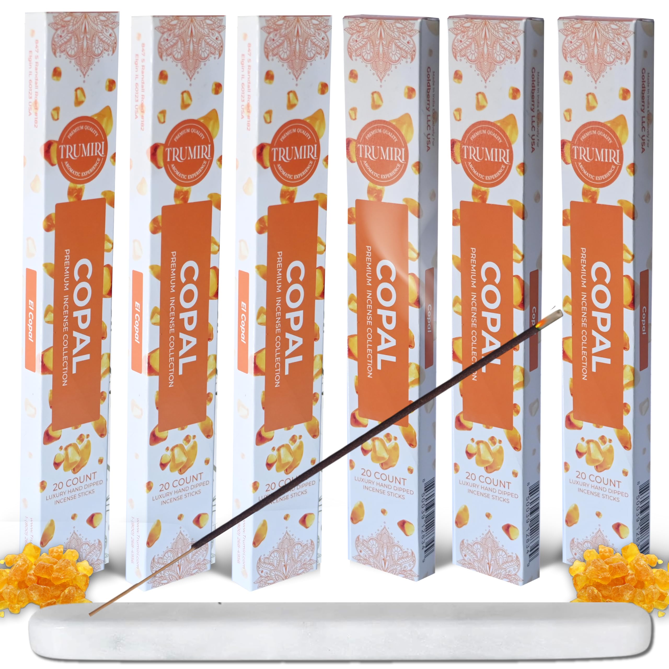 Amazon.com: Copal Incense Sticks - Total 120 Insence-Sticks - 6