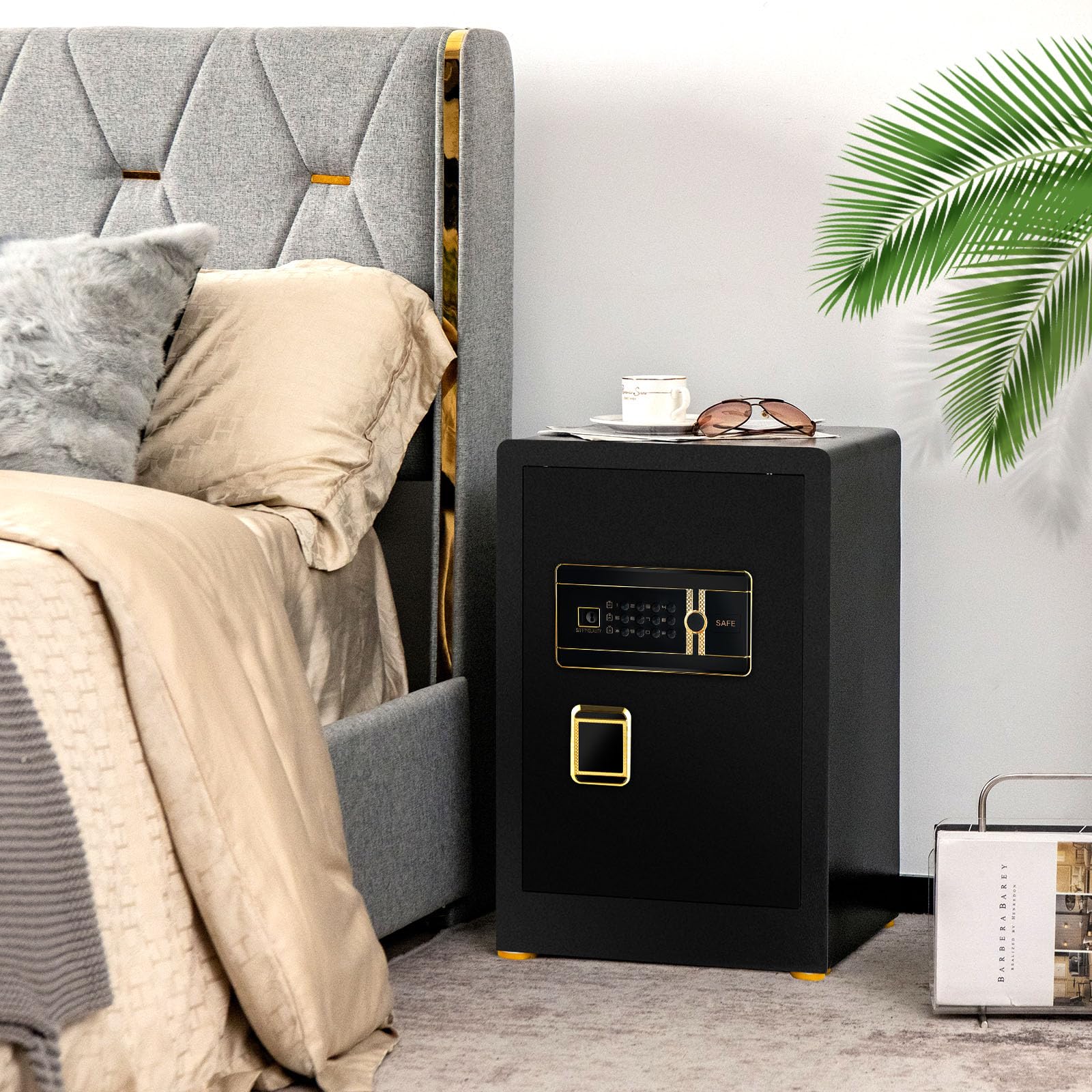 LIFEZEAL Coffre-Fort Mural 42,5L avec Petit Coffre Intérieur