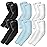 BHYTAKI 6 Pairs UV Sun Protection Arm Sleeves, UPF 50 Sports Cooling Arm Compression Sleeves for Men Women Teenager