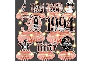30th Birthday Decorations Centerpieces - 1994 Aged to Perfection Table Sign &...