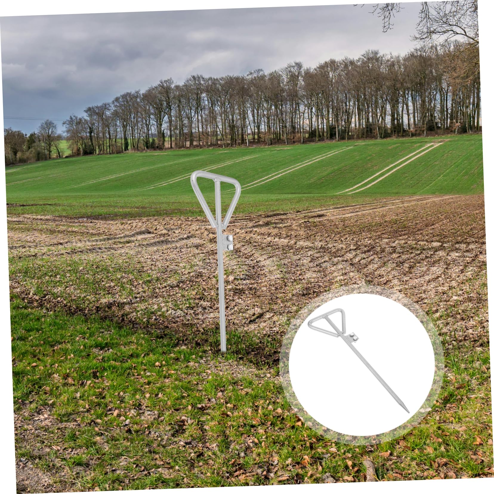 VILLCASE Perno di Messa Terra Zincato in Ferro Asta di Terra per Generatori Recinzioni Elettriche Antenne Installazione Rapida Durata Affidabile