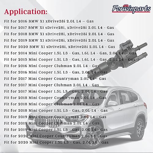 Miniatura 3 de Válvula de ventilación del depósito de combustible para MINI Cooper S Clubman cuatro puertas Hatchback Convertible Countryman F54 F55 F56 F57 F60