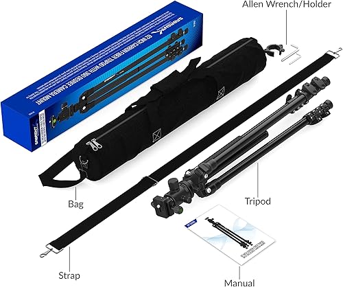 Miniatura 9 de SABRENT Trípode de fibra de carbono de 62 pulgadas con soporte de cámara de 360 grados (TP-CF62)