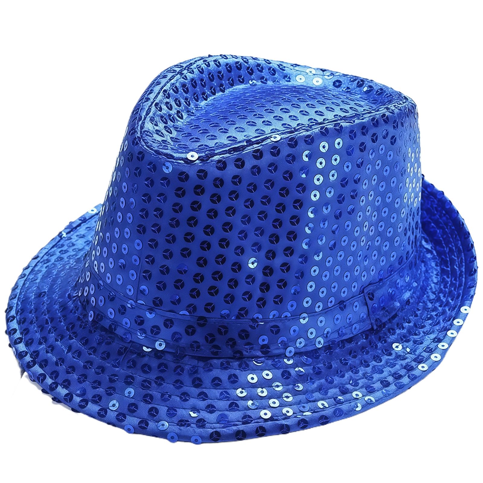 AWAVM Costume Hat for Boy Girls Western Jazz Dance Hat (Royal Blue)