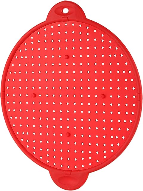 LNIEGE Smart Kitchen Silicone Splash screen Splatter Guard 32 * 28cm, Red